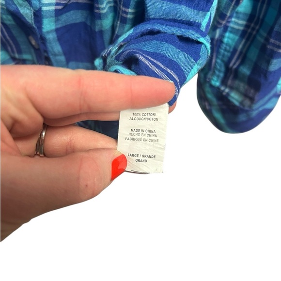 Rails Blue and Green Plaid Button Down Shirt - Picture 3 of 5